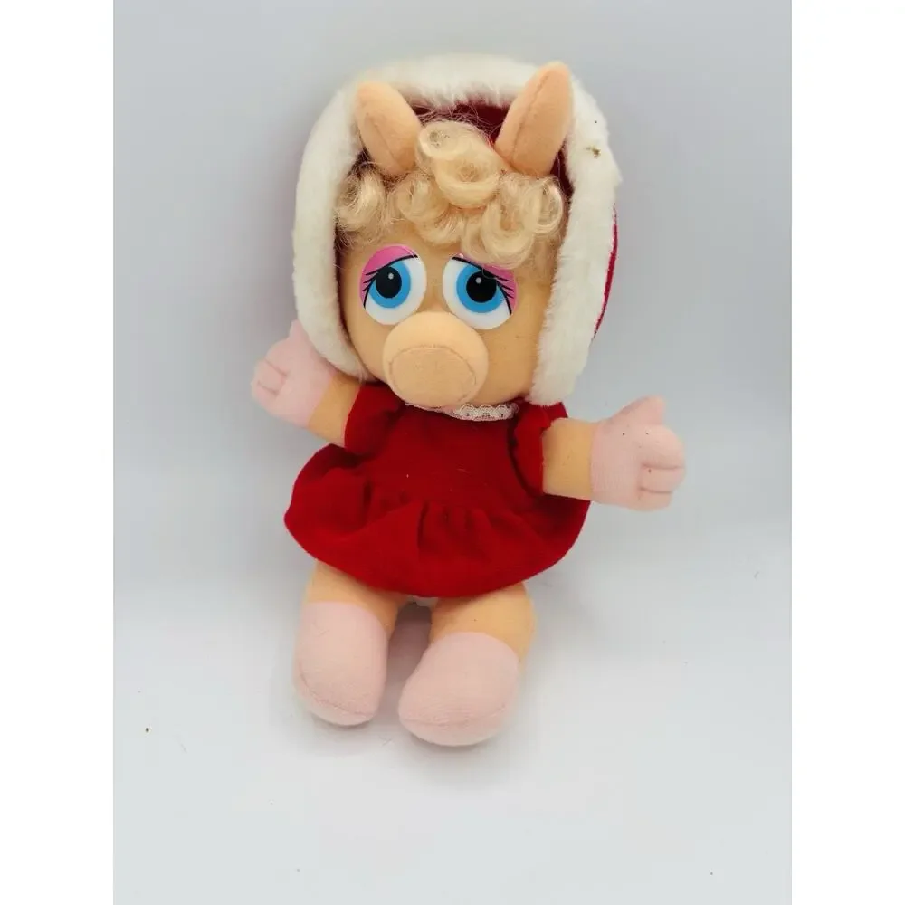Vintage 1987 Baby Miss Piggy Christmas Plush 11